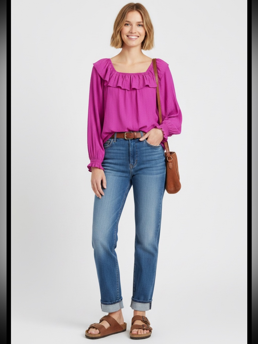 NWT Romantic Boho Ruffle Blouse